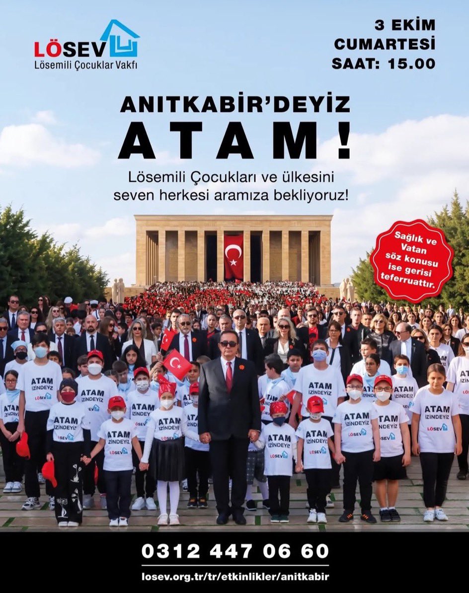 biruniilosev's tweet photo. Hep birlikte 3 Ekim Cumartesi günü Anıtkabir’de Atamızın huzuruna çıkıyoruz.
İyi ki LÖSEV…
İyi ki LÖSEV’liyiz 🧡

#3EkimdeLÖSEVleAnıtkabirde https://t.co/eNfeRvPwMz