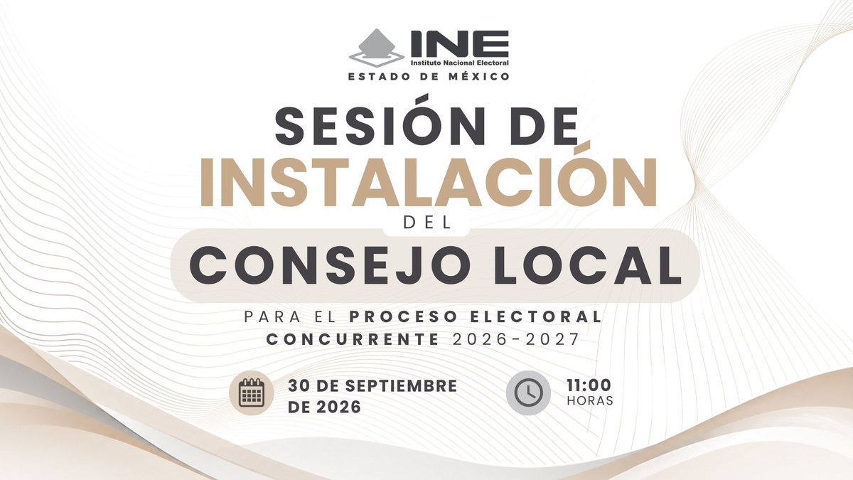 INEedomex's tweet photo. Sesión de Instalación del Consejo Local del INE en el Estado de México para el Proceso Electoral Concurrente 2026-2027.

https://t.co/BdHxa18sHx https://t.co/QH7qxzkj58