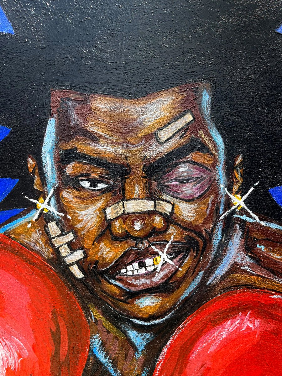 byramonade's tweet photo. My new painting.  

"ALÁGÍDÍ"
Acrylic and pastel on canvas 
30 by 36 inches https://t.co/1YuxxdRI1N