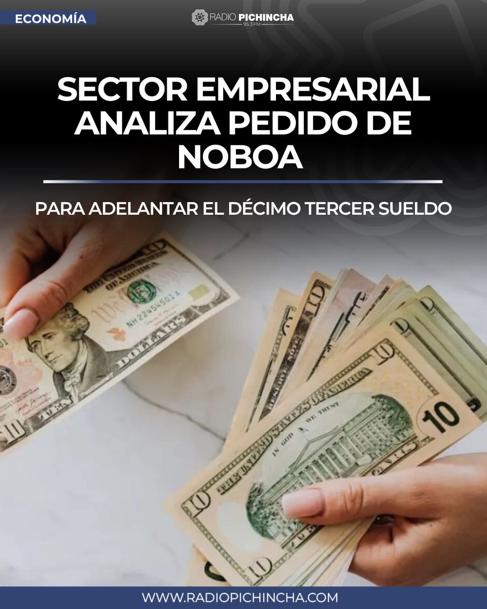 radio_pichincha's tweet photo. 📈 #Economía | Al tratarse de una medida voluntaria, cada compañía deberá decidir si se acoge al pedido en función de su situación financiera, según el presidente del Comité Empresarial.
Los detalles 🔽
https://t.co/S8wRRPHpUN https://t.co/SvTsJ2hH5v