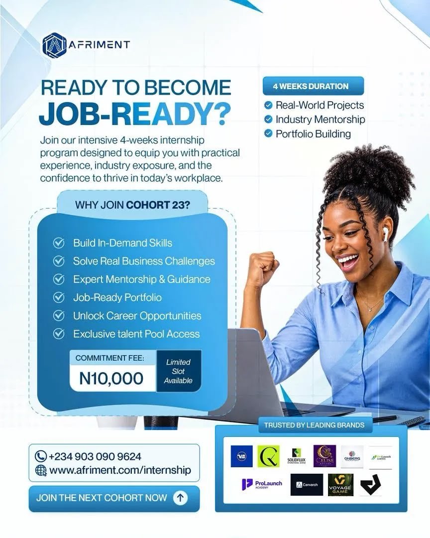 Ladyvee_01's tweet photo. A little appreciation post today. ❤️

I want to appreciate our mentors at Afriment, Mr Daniel, Miss Royalty, Coach MQ, Mrs Peace.

One thing I’ve really come to value during this internship is having people who don’t just tell you what to do, https://t.co/vloT1MetFr
