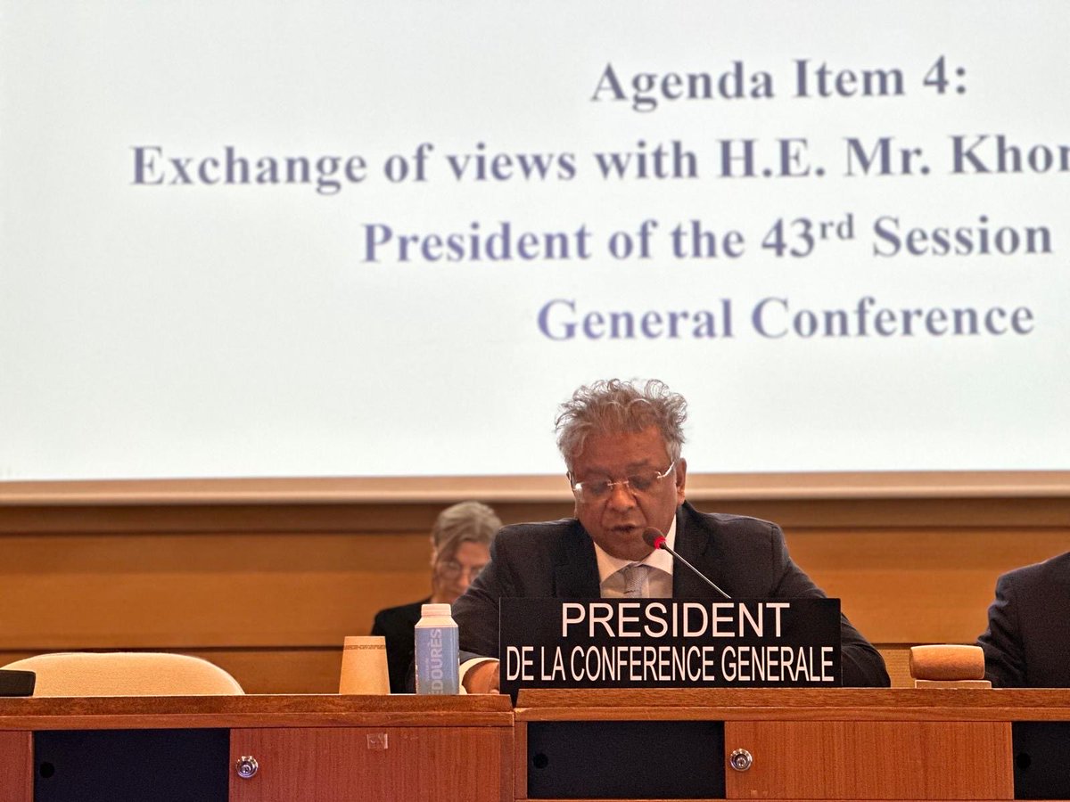 IsmayilovFN's tweet photo. I thank very much @President43GC H.E. Mr Khondker M. Talha for addressing today the plenary session of the G-77 and China Paris (#UNESCO) Chapter, held under the Chairmanship of #Azerbaijan at @UNESCO Headquarters and sharing his insightful perspectives with the Group members. https://t.co/chjYG63EeT