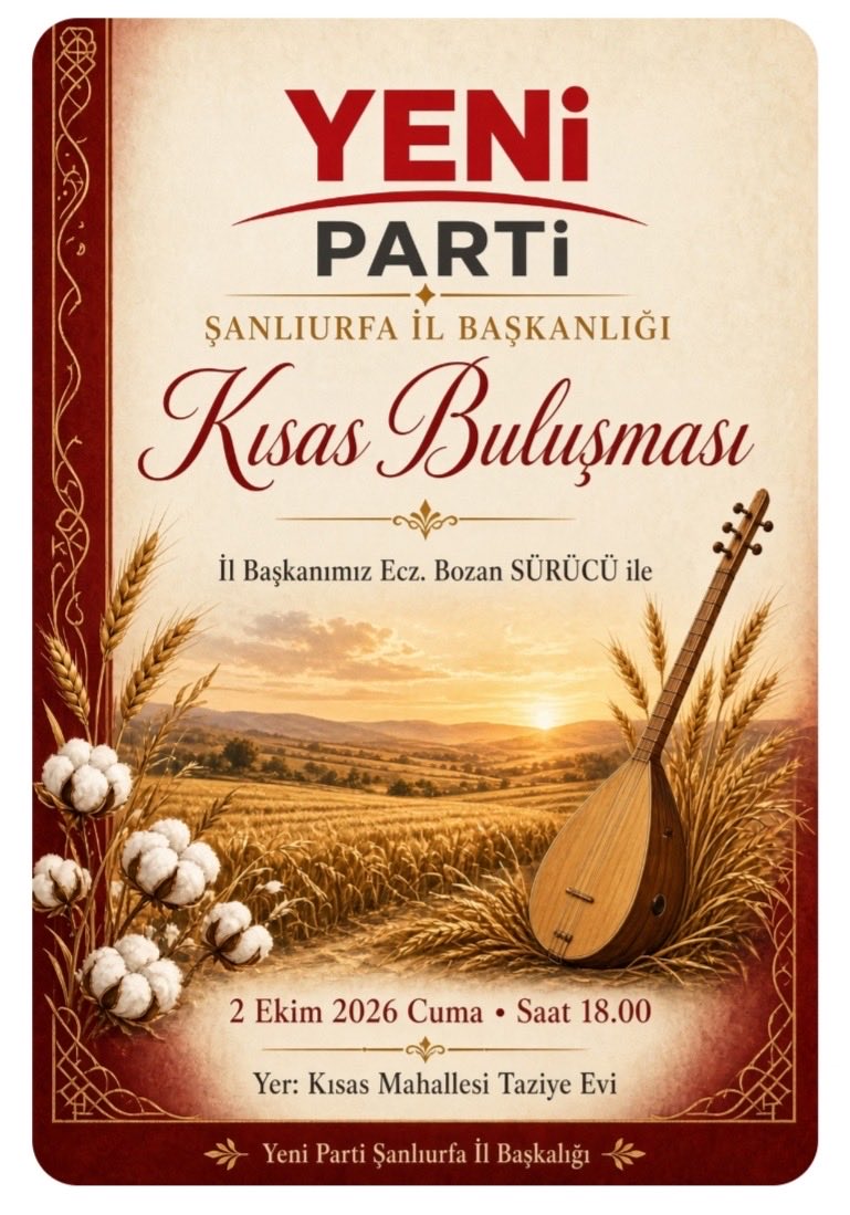 Konuarifcan's tweet photo. Kısas, geçmişten bugüne Atatürk’ün ilke ve değerlerine bağlılığını koruyan, bu anlayışı yaşatmaya önem veren özel bir yerdir.

Kısas halkının gösterdiği ilgi ve desteği çok kıymetli buluyoruz. Gerçekleştireceğimiz bu buluşmanın; halkımızla aramızdaki bağı güçlendirmesini, karşılıklı dayanışma ve birlik duygusunu daha da büyütmesini temenni ediyoruz.

Kısas değer görmeyi hak ediyor. Bizlere düşen de bu güzel halkı dinlemek, anlamak, benimsemek ve samimiyetle kucaklamaktır.

Birlik ve beraberliğimizi güçlendirecek bu anlamlı buluşmaya herkesi davet ediyoruz.