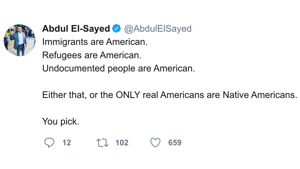 SteveGuest's tweet photo. Why did Abdul El-Sayed delete this tweet from 2019? https://t.co/xBmpoPBH6D