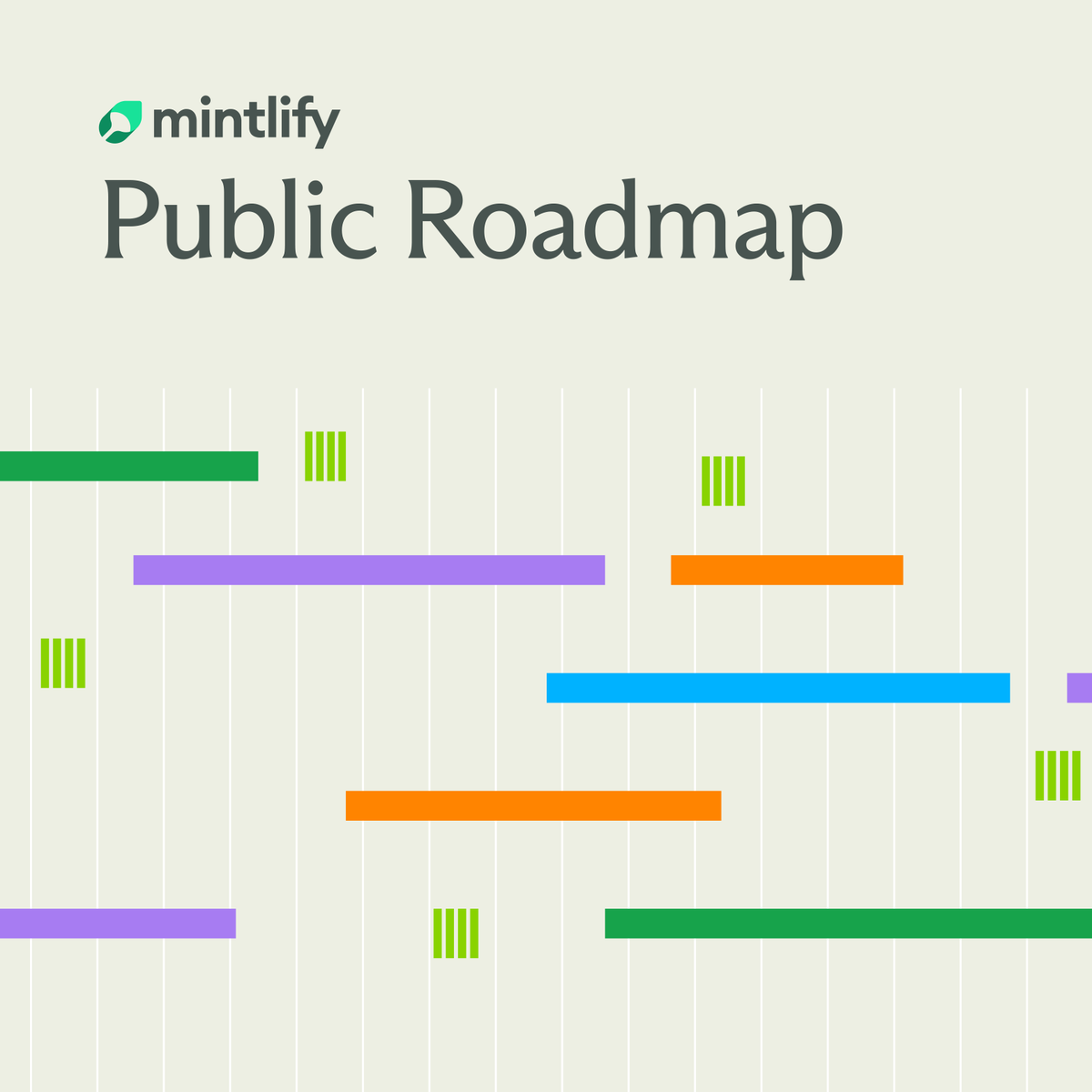mintlify's tweet photo. The Mintlify Roadmap is now live. See what our team has been cooking up.

What you’ll find:
🗓️ Estimated launch dates
🔍 Filters for Planned, In Progress, and Shipped
🗳️ A place to share feedback and request features

Explore the roadmap: https://t.co/XDwD1MRJpp https://t.co/U0513S76x2