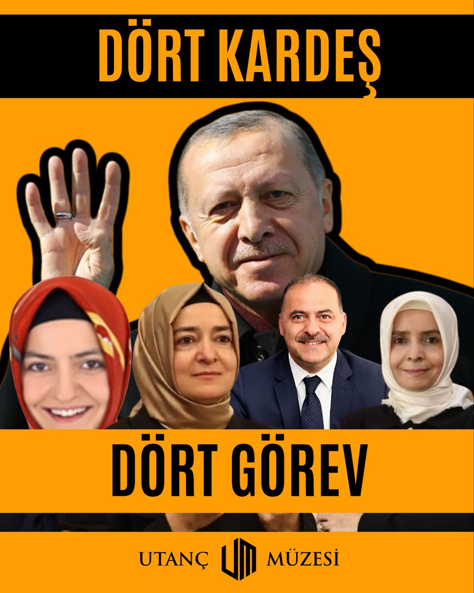 UtancMuzesiUM's tweet photo. Fatma Betül Satan Kaya’nın adının karıştığı fon skandalı ve ayrıca bir aileden dört kardeşin bürokrasideki bu görevleri, Türk ulusunun hafızasında, Utanç Müzesinde yerini almıştır. https://t.co/gEYxYk0SV7