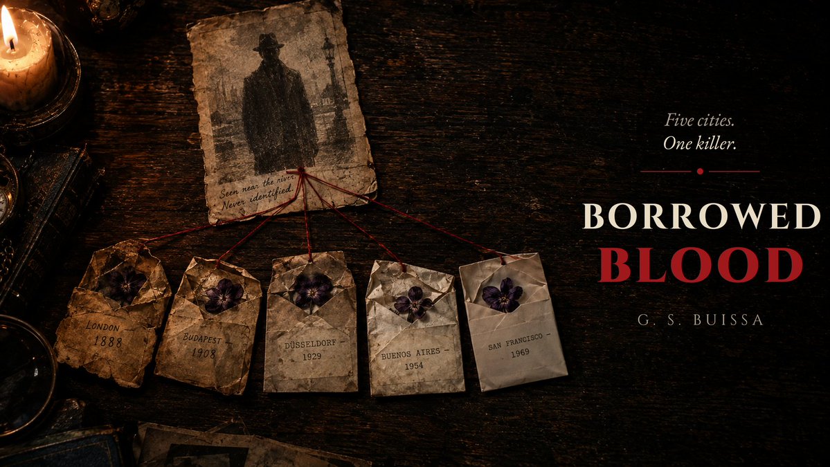 Gbuissa1977's tweet photo. He changed his name every decade.

The killer never changed his signature.

A single violet. Left with every victim. For over a century.

🩸 Borrowed Blood: https://t.co/BNPxAbusxy https://t.co/M7e8pGb289