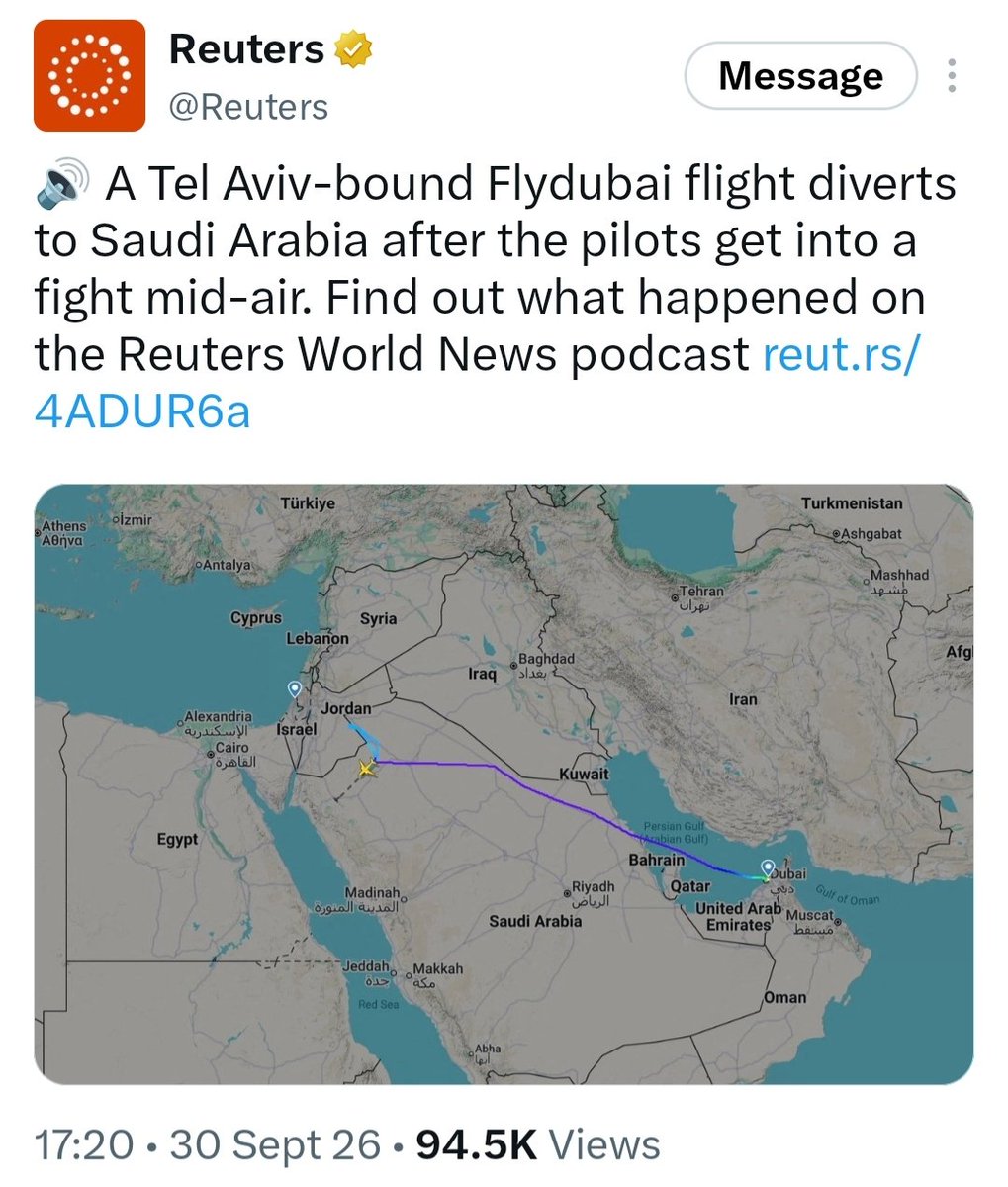 SureshNakhua's tweet photo. A stabbing becomes an “altercation.”

A cockpit struggle becomes a “brawl.”

A diverted international flight becomes a “fight.”

Fighter jets scrambling becomes a “distress signal.”

The incident may be the same.

The media vocabulary changes dramatically when Israel is involved.

Coincidence? 
You decide.

#ExposingMedia