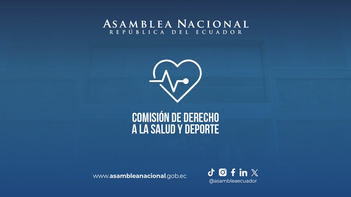 AsambleaEcuador's tweet photo. #ComisiónEnVivo | @SaludAN inicia la sesión N.° 172 para continuar con el tratamiento del Proyecto de #LeyEutanasia.

➡️ En vivo: https://t.co/cCMzv8zUwT https://t.co/bIIneps9eM