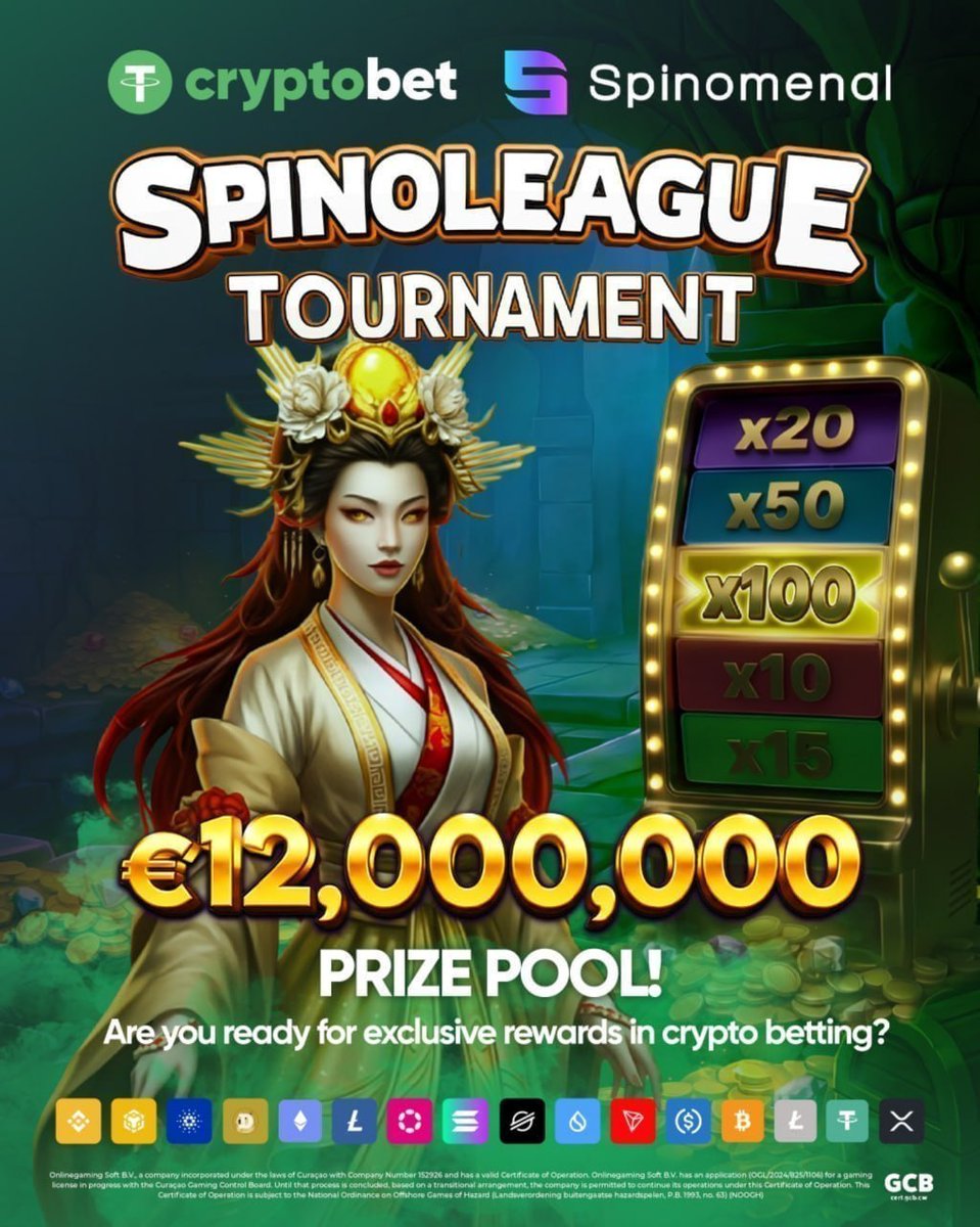 cryptobettr's tweet photo. Spinomenal League Devam Ediyor!

- €12.000.000 Ödül Havuzu
- Büyük ödüller. Premium heyecan.

Güncel link profilde!
#Cryptobet https://t.co/k9wB5eRYuv
