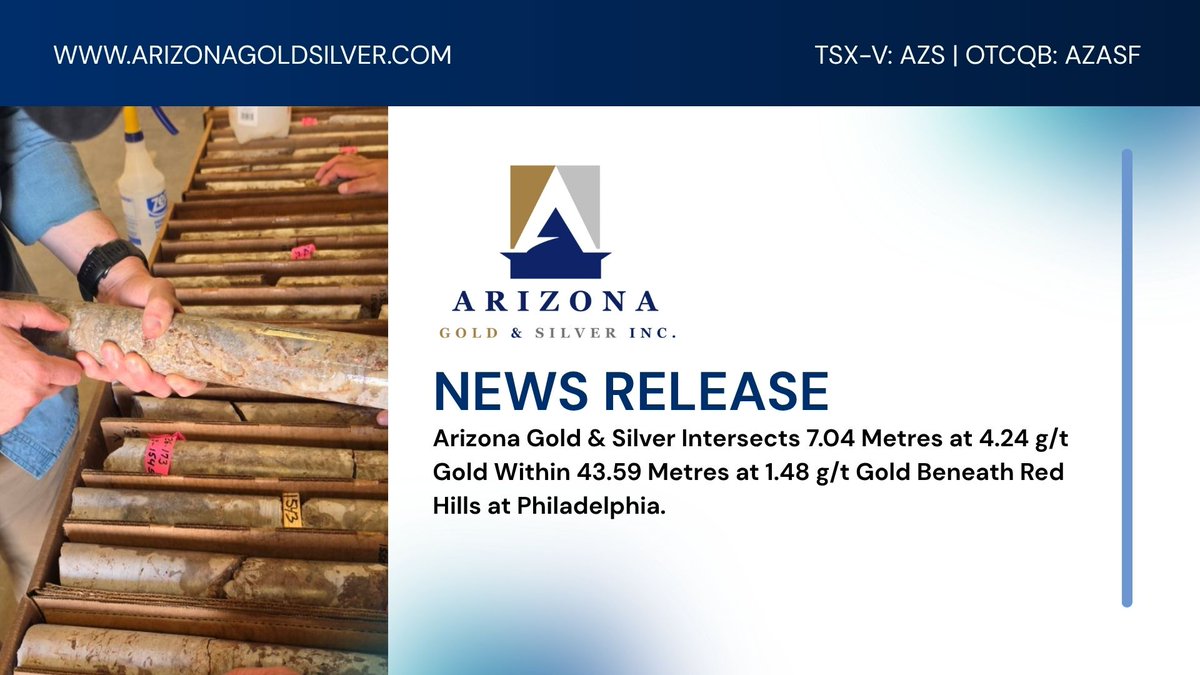 AZSGoldSilver's tweet photo. New Drill Results: Arizona Gold &amp; Silver Extends Gold Mineralization Beneath Red Hills at Philadelphia https://t.co/Gic58L4FiC