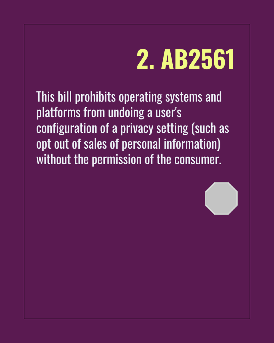 termageddon's tweet photo. Two new privacy bills have been signed by the California Governor. One will impact California's largest privacy law: CPRA (previously CCPA) https://t.co/syg76NKMSH