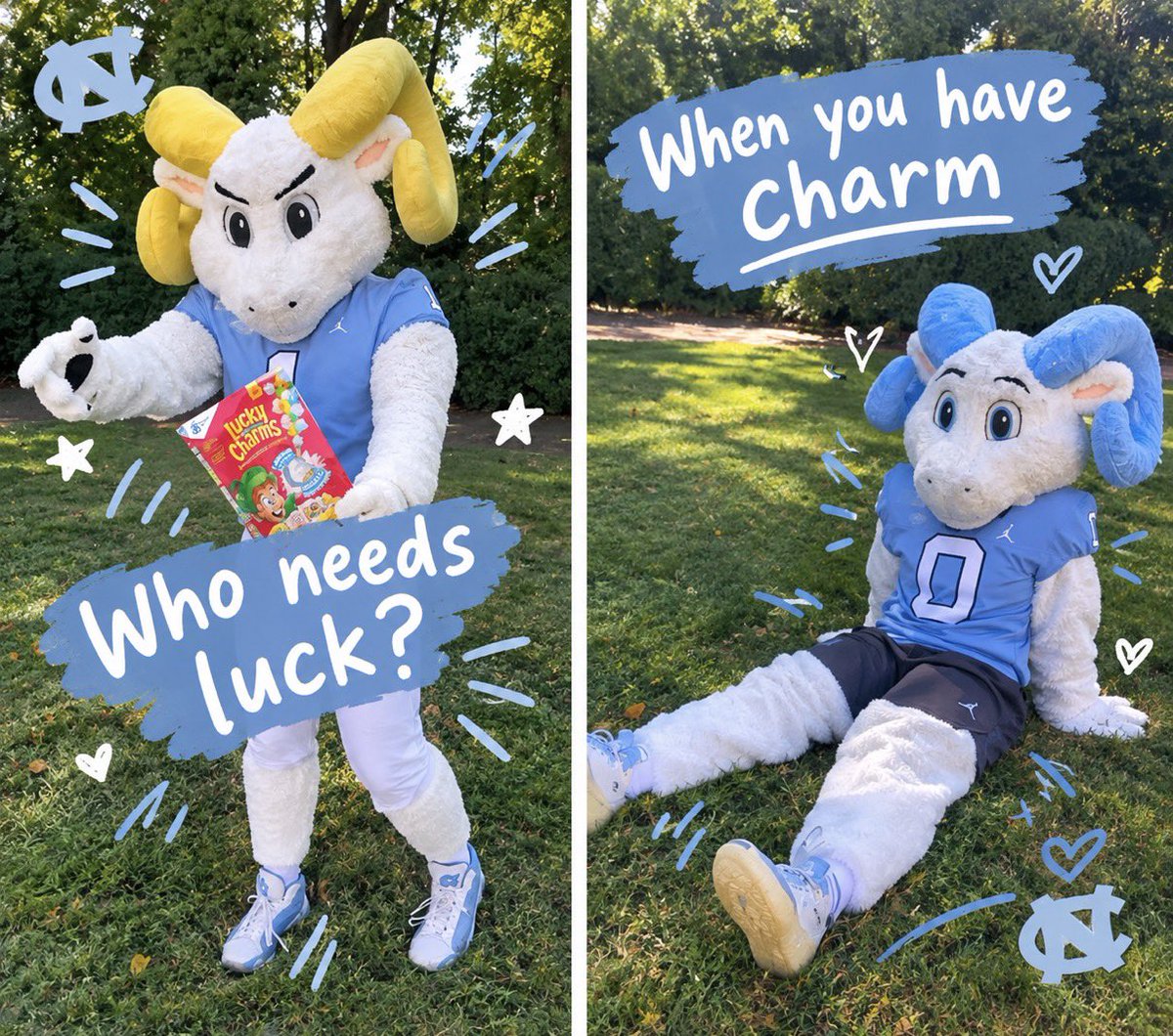 RJ_UNC's tweet photo. Sorry not sorry @NDTheLeprechaun
👀🎬Watch the Tar Heels take on the Fighting Irish this Saturday at 12p.m. EDT on ESPN
#BeatNotreDame #ESPN
#GoHeels #CollegeFootball https://t.co/daSkv3ZtqF