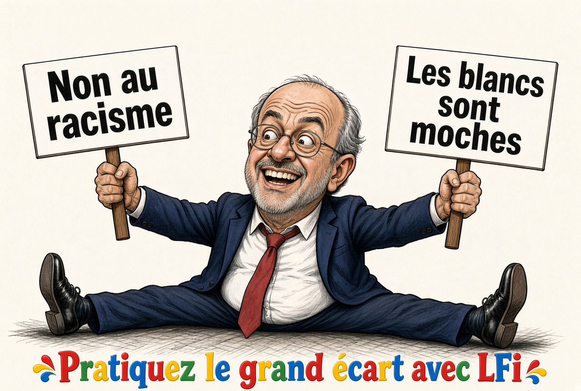 ProfX41's tweet photo. @Ad_Vitam44_ chez LFI on est tellement raciste que mélenchon est obligé de prétendre qu'il n'est pas blanc :D https://t.co/wUcpqHVCDk