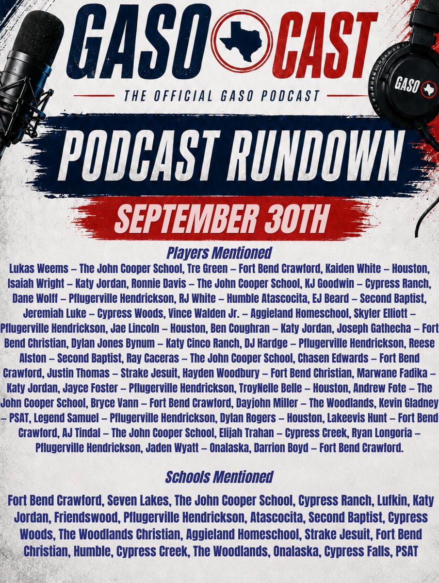 TexasHoopsGASO's tweet photo. Our latest #GASOCast just dropped! 

We talk Houston Fall GASO in-depth! 

WATCH NOW &amp; Subscribe To Get Us To 10K
https://t.co/Z0W6iJiQBB https://t.co/EsxGh48lGH