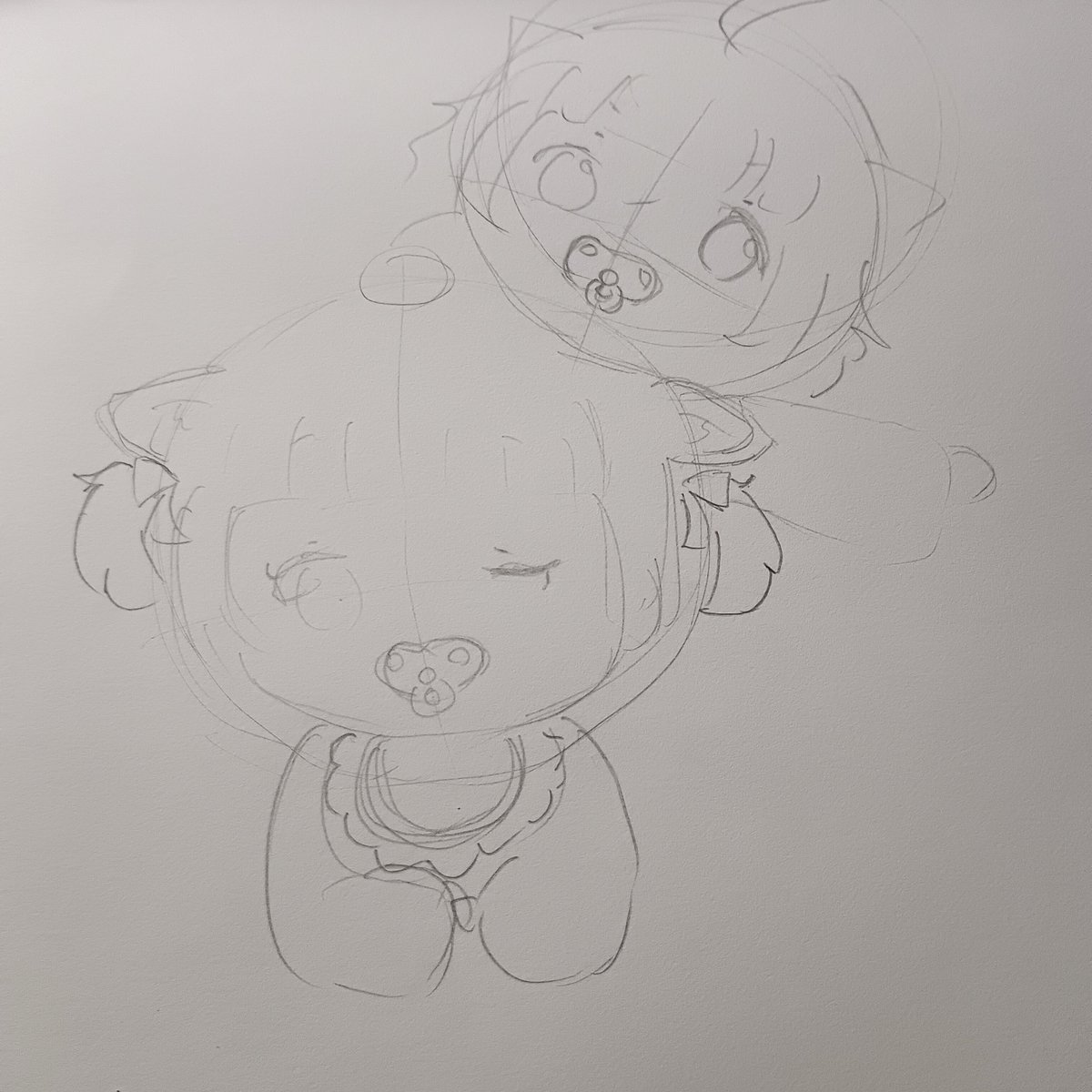 Yuati_1758's tweet photo. 下書きでこれがこうなってこう！
とらさん！バディありがとう！また組もうね( *´꒳`*)♡ｴﾍ https://t.co/ATGmjjAWV6