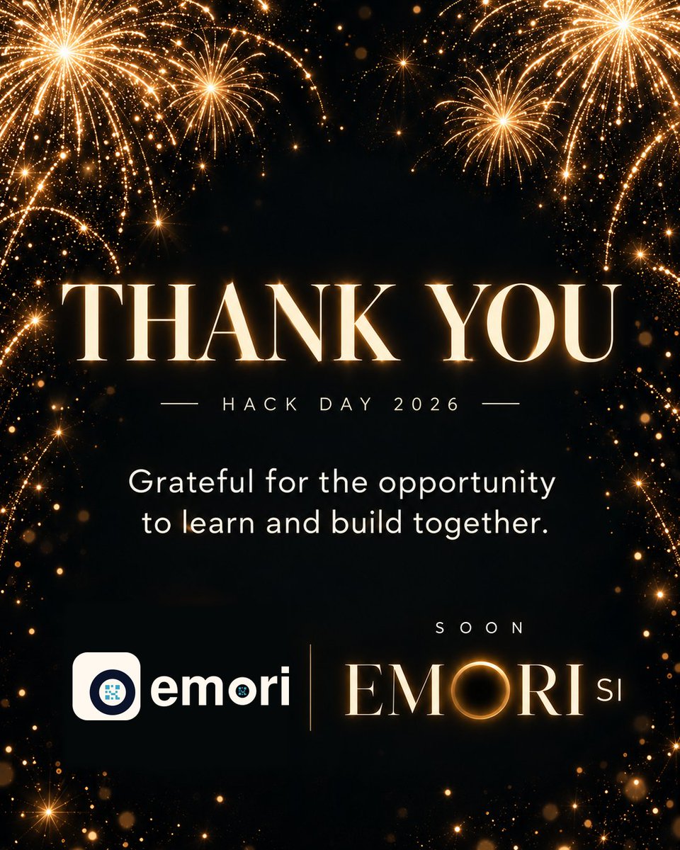 pabloduobert's tweet photo. Thank you.

Four weeks ago, I was still learning what a hackathon was. This week, I got to take part in my first one, and it was an experience I won’t forget.

I’m grateful to @itsajchan for inviting me and giving me the chance to build alongside such a generous team. I learned from every conversation, and it meant a lot to see people connect with the idea behind Emori.

I started Emori because memories help us stay connected to the people we love. Sharing that idea with more people this week was special.

This is just the beginning. Emori SI is coming soon.