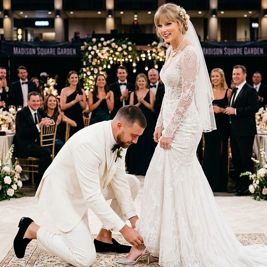CaringtonPapers's tweet photo. Taylor Swift and Travis Kelce melt hearts in new officially released wedding &amp; honeymoon photos. https://t.co/ol7nQGDKae