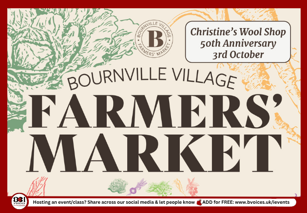 B31Voices's tweet photo. #SWBrumEVENTS – Bournville Farmers’ Market 🥖🍯🍫🥬
INFO:👉 https://t.co/gLtUGdAynt
📅 First Sat of the month
🕐 10am-3pm
📍 Sycamore Rd #Bournville
ℹ️ Fab #localproduce from local producers
-
#B31SupportingLocal
#FoodAndDrink
#farmersmarket
#Birmingham
#BirminghamUK https://t.co/OJ0Bnr6Egf