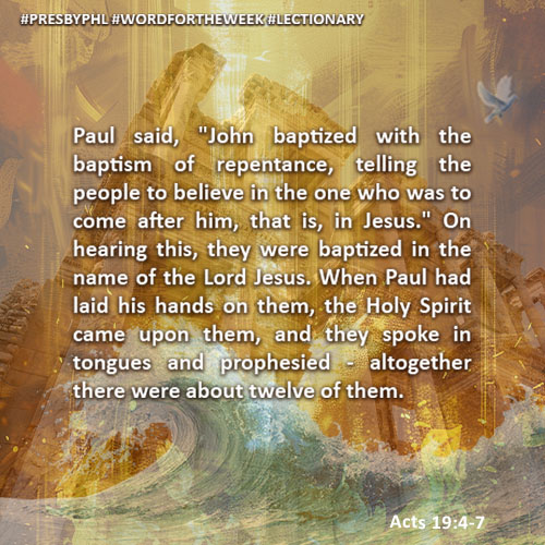 Presby_Phl's tweet photo. Baptized in the name of the LORD JESUS.
#PRESBYPHL #WORDFORTHEWEEK #LECTIONARY https://t.co/e06n4DJbhZ