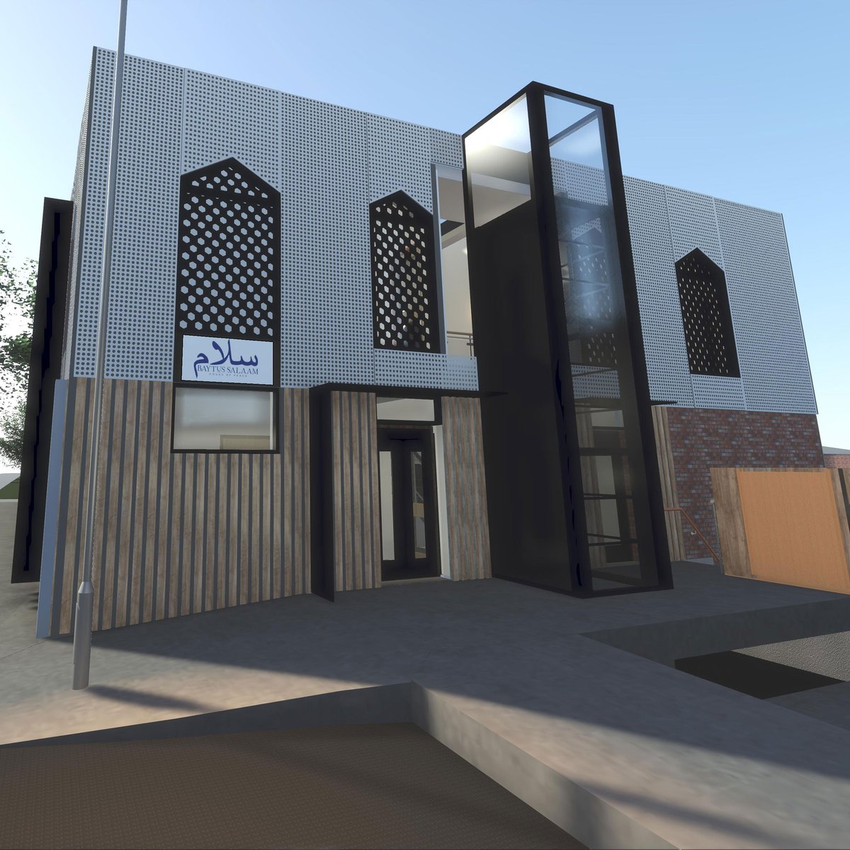 MEB_Design's tweet photo. We submitted the Baytus Salaam Mosque extension for planning this month. The scheme looks to extend the faciltiies by an additional floor to improve existing provision and capacity to hold congregational prayer and community services for the locals in Hemel Hempstead. https://t.co/ton9Pjec17