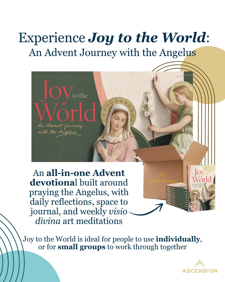 AscensionPress's tweet photo. Advent is less than two months away! 💛

Beginning November 29, discover a joy that comes from trust, not circumstance.

Introducing "Joy to the World": Ascension's new Advent program featuring daily video reflections from Fr. Mike Schmitz.

All are invited to rediscover the joy of the Christmas season. "Joy to the World" is created for individuals and parish communities alike, with both digital and devotional formats available.

Learn more at https://t.co/VF0T6kcZcE 🙏