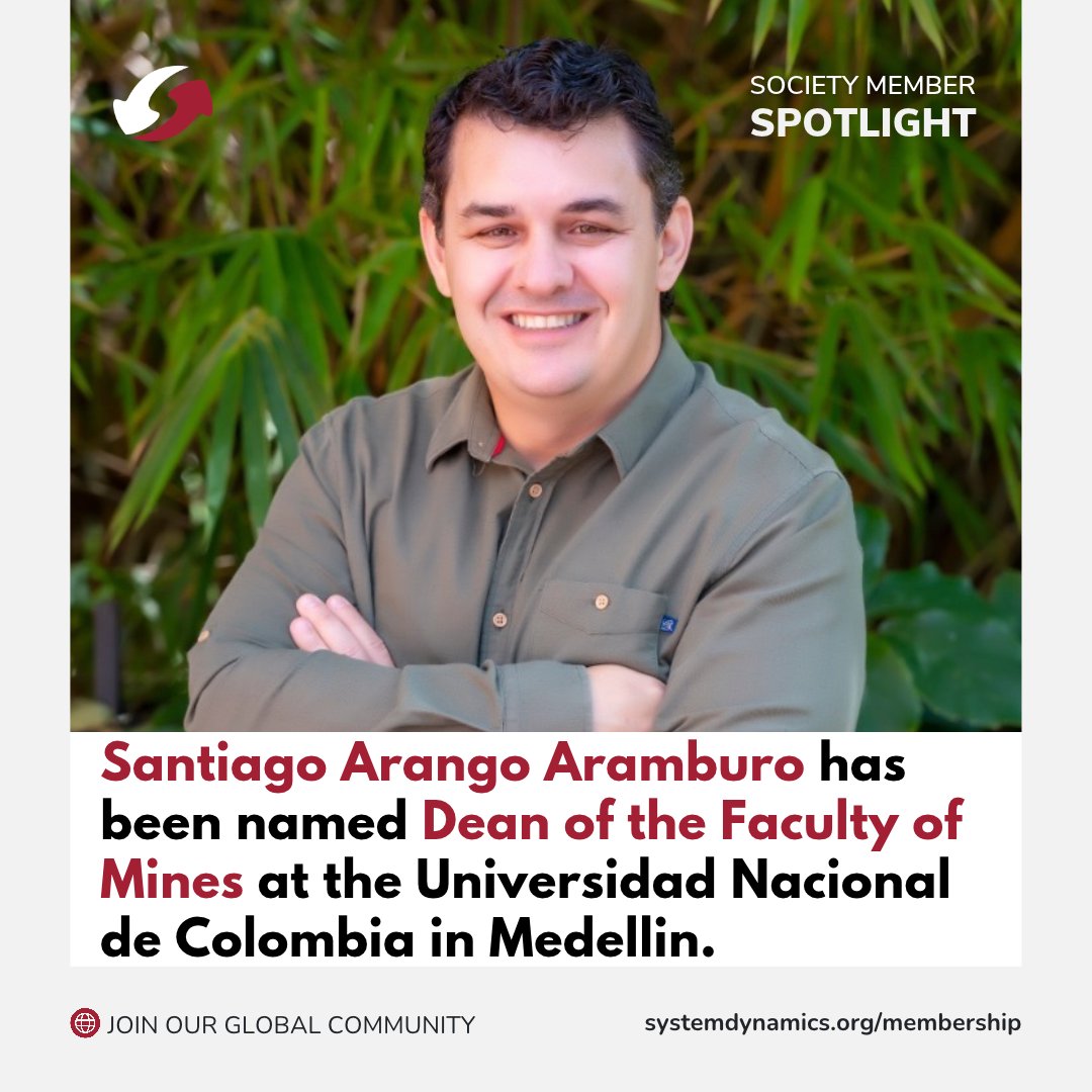 systemdynamics_'s tweet photo. 🎉 CHEERS, SANTIAGO! ✨

We are proud to celebrate Professor Santiago Arango Aramburo, a long-time leader in System Dynamics, on his appointment as Dean of the Faculty of Mines at the Universidad Nacional de Colombia in Medellin.

#SystemDynamics #systemsthinking https://t.co/uZNyQFKU3R