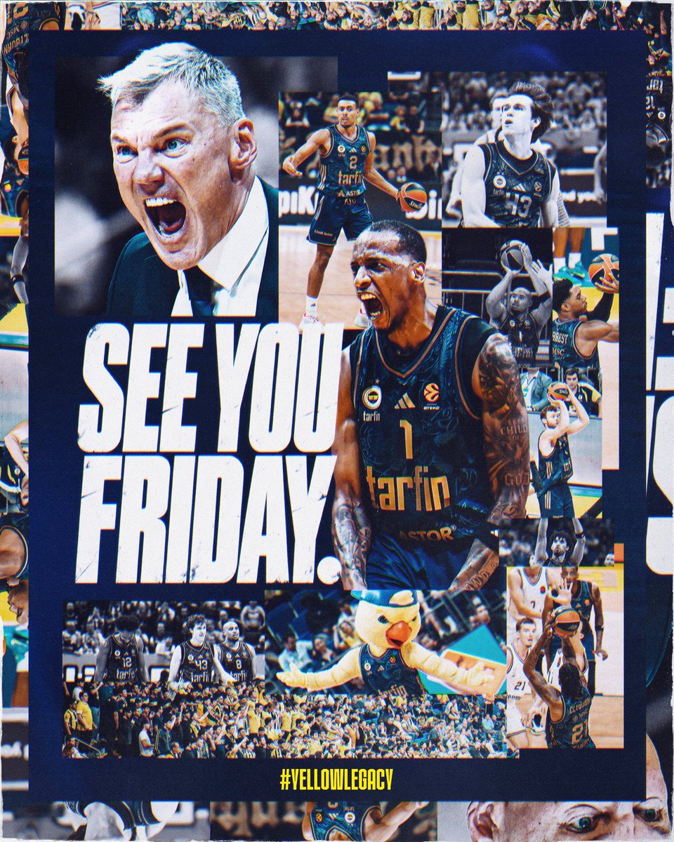 FBBasketbol's tweet photo. EuroLeague’de çift maç haftasını 2’de 2 ile tamamlama hedefiyle Cuma akşamı 20.45’te evimizde buluşuyoruz. 💛💙

SEE YOU FRIDAY. 🗓️

Dubai Basketball maçı biletleri
👉 https://t.co/yKblRJsdmx https://t.co/g6SBfUZkis