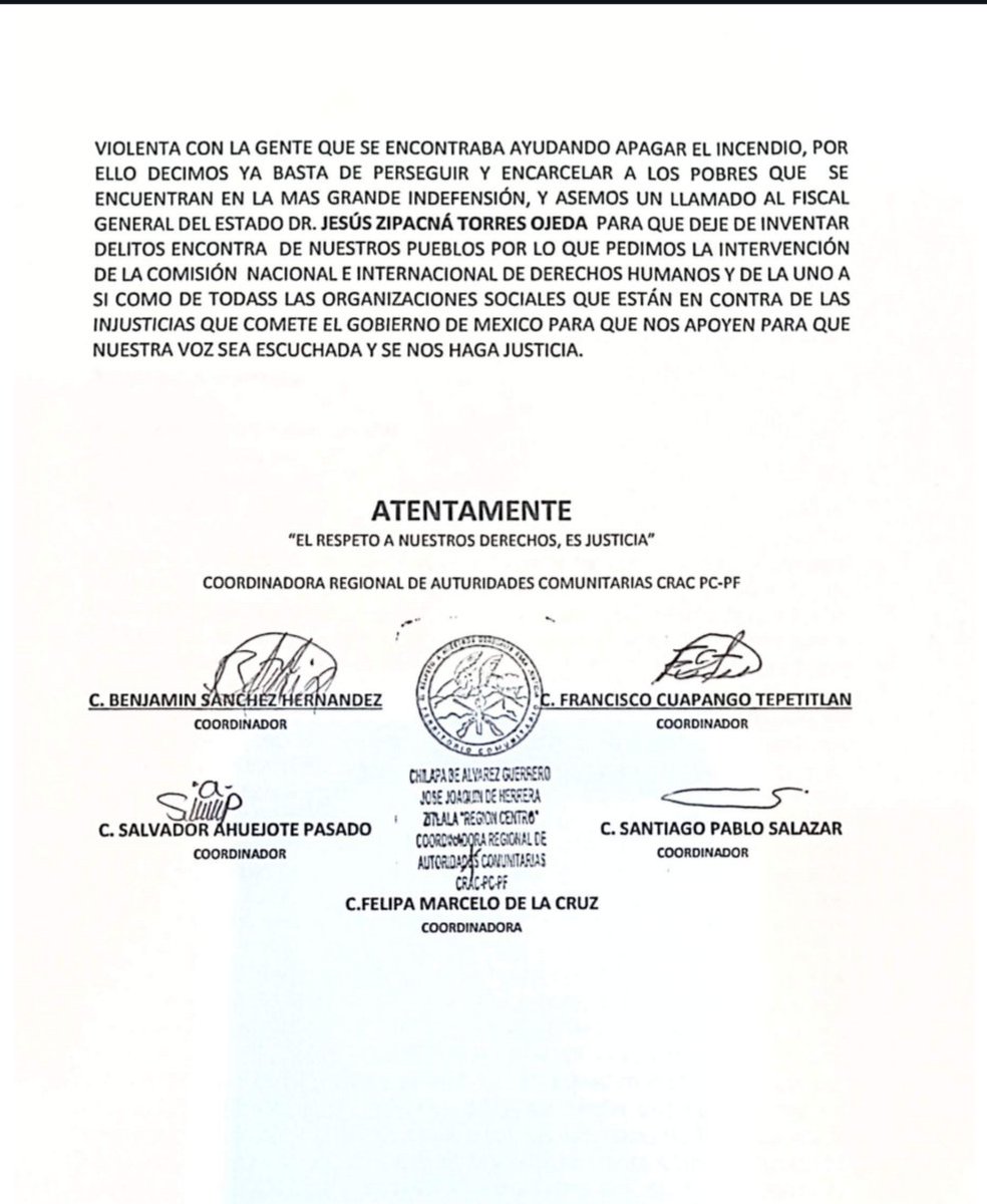 CNI_Mexico's tweet photo. COMUNICADO DE LA COORDINADORA REGIONAL DE AUTORIDADES COMUNITARIAS-PUEBLOS FUNDADORES DE MONTAÑA BAJA, CHILAPA DE ÁLVAREZ-JOSÉ JOAQUÍN DE HERRERA, GUERRERO; COMITE EJECUTIVO DE LA POLICIA COMUNITARIA

https://t.co/ff7Ab6By7S https://t.co/nX3miOcBm8