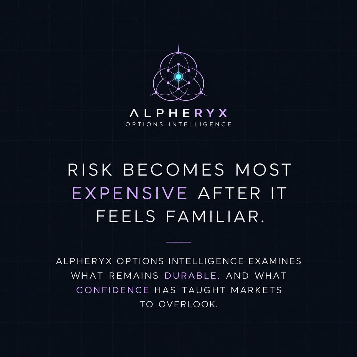 Alpheryx's tweet photo. Markets do not overlook risk because it disappears. Familiarity feels safe. Alpheryx examines what withstands pressure, and what markets have grown too comfortable ignoring.
$SPY https://t.co/tNepJpMzJT