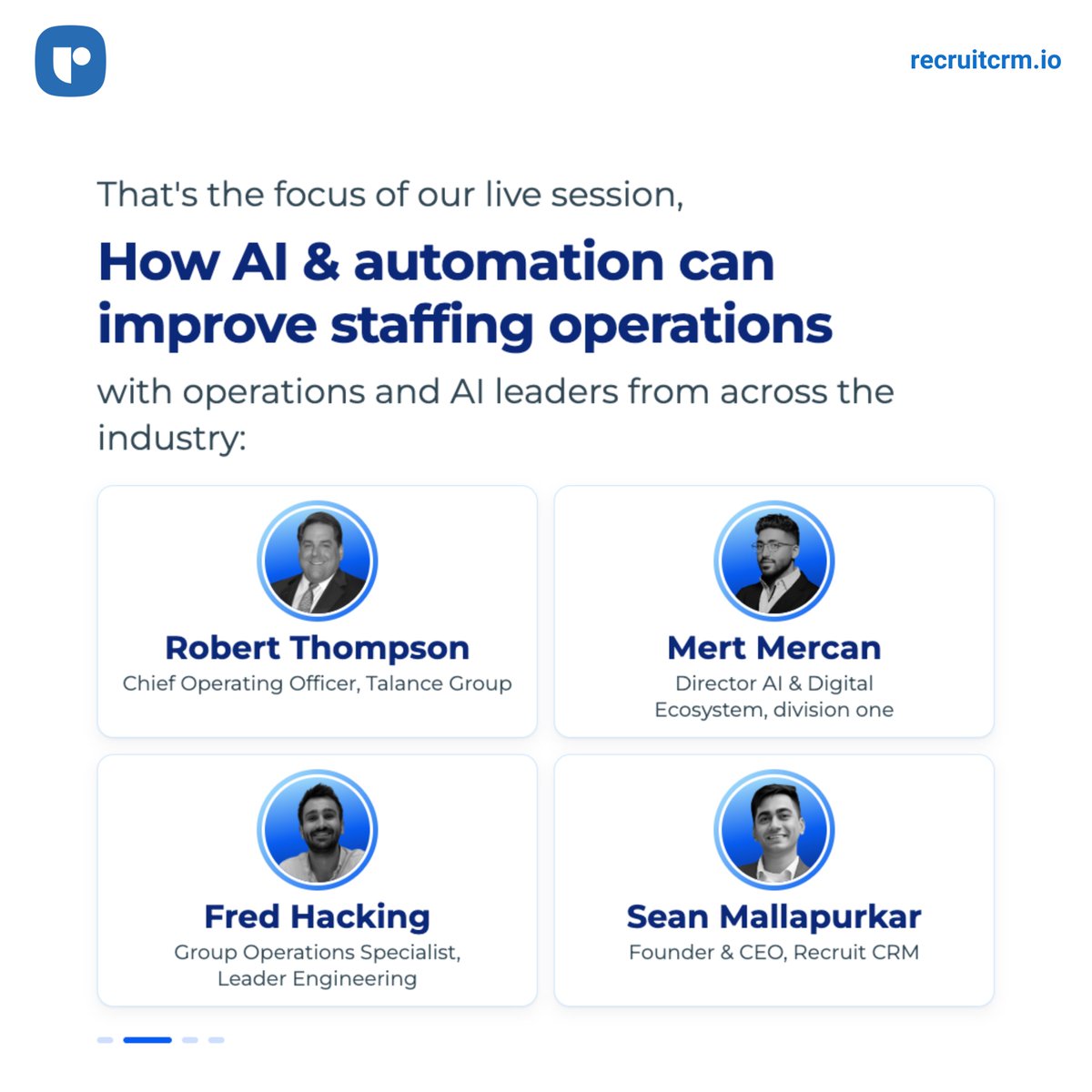 CrmRecruit's tweet photo. Which workflows should you automate first, and where do AI Agents fit alongside your team?
Operations and AI leaders share their approach live on October 20.
Save your seat: https://t.co/cqlNnELuAN
#recruitcrm #livewebinar #recruitment https://t.co/cVJsdjnGWw