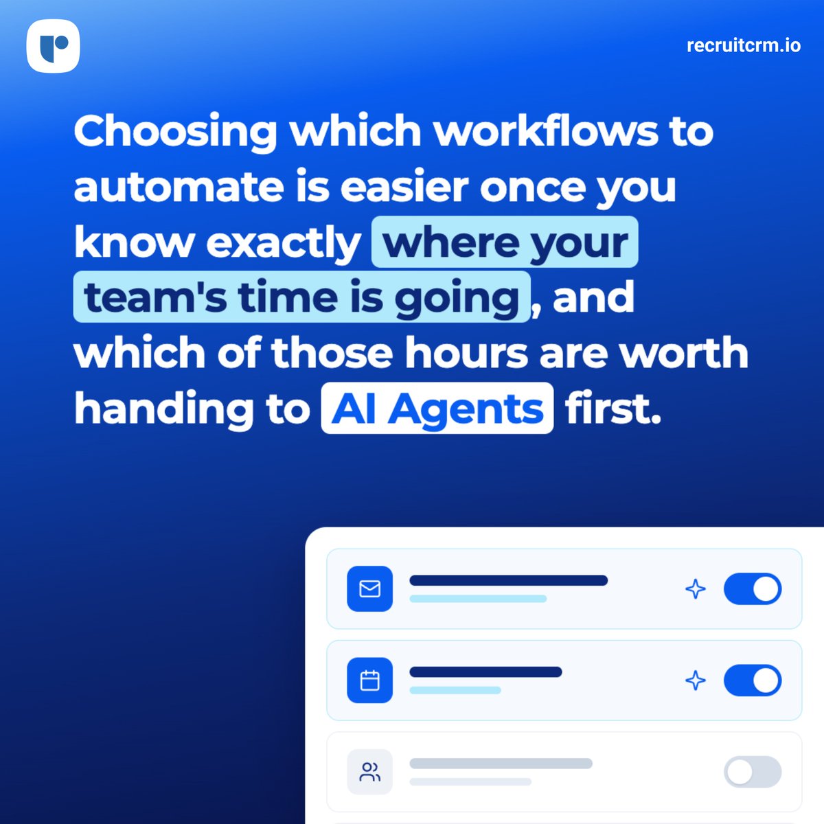 CrmRecruit's tweet photo. Which workflows should you automate first, and where do AI Agents fit alongside your team?
Operations and AI leaders share their approach live on October 20.
Save your seat: https://t.co/cqlNnELuAN
#recruitcrm #livewebinar #recruitment https://t.co/cVJsdjnGWw