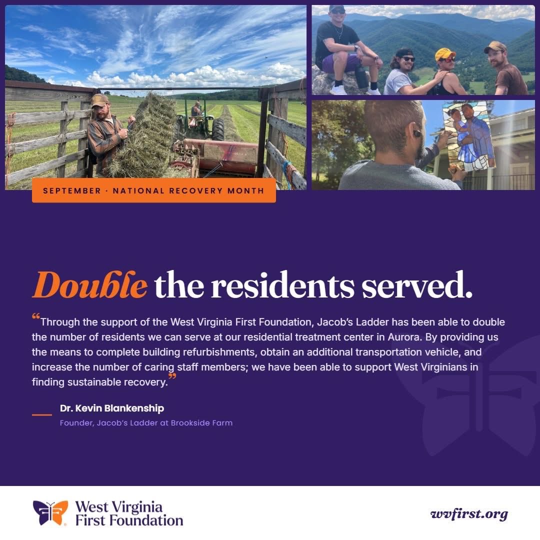 WVFirstHope's tweet photo. More room to serve means more opportunities to support recovery. 

Through WVFF funding, Jacob's Ladder at Brookside Farm has doubled the number of residents it can serve at its residential treatment center in Aurora, WV. 

#NationalRecoveryMonth https://t.co/EdPtNXH8wJ