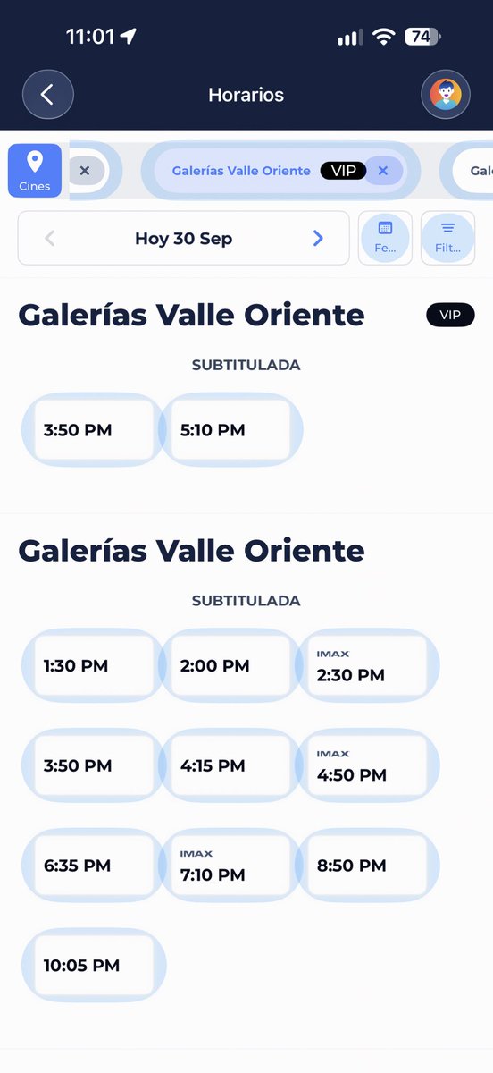 j95cano's tweet photo. Yo siento que esto tiene mucho que ver con la ubicación del cine y hasta parece clasista.

Ejemplo en Mty, en Galerías Valle Oriente solo aparece subtitulada pero en Adana o Interplaza solo está en español, la misma película. https://t.co/hj3qS6ClWL