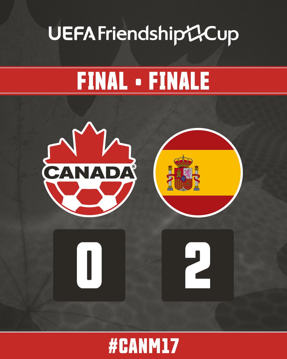 CANMNT_Official's tweet photo. Battled an early red card and fell to Spain in our final UEFA Friendship Cup match.

#CANM17 https://t.co/myAb8biFyH