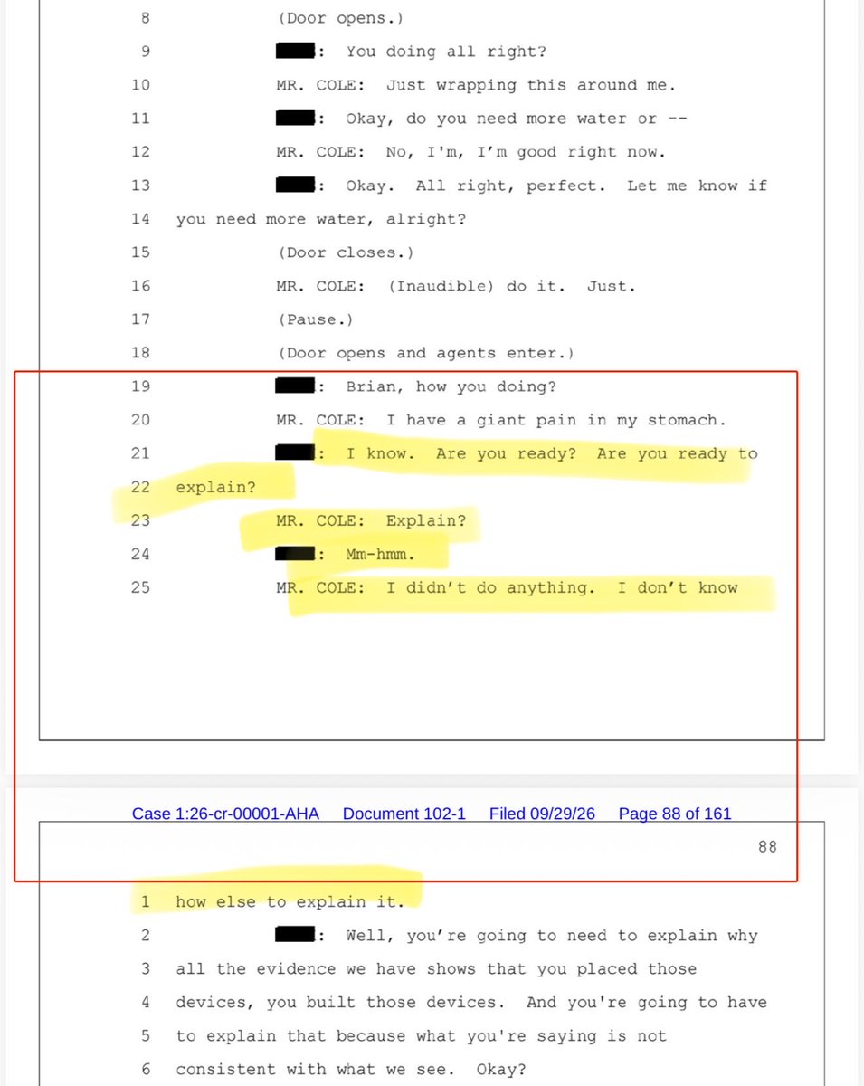 thevivafrei's tweet photo. I am reading through Brian Cole Jr.’s “confession”.

I thought it was going to be bad for the FBI.

It’s beyond bad. It’s literally your wildest nightmares.

Straight out of House of Cards-level abuse.

The worst scene you can imagine of FBI corruption on steroids. A caricature of the Hollywood villainizing of FBI/federal abuse.

I can’t even reduce the number of highlights to show how disgusting this is.

This is the worst thing I’ve ever seen in my life.

And this is what the FBI is relying on for the so “confession”.