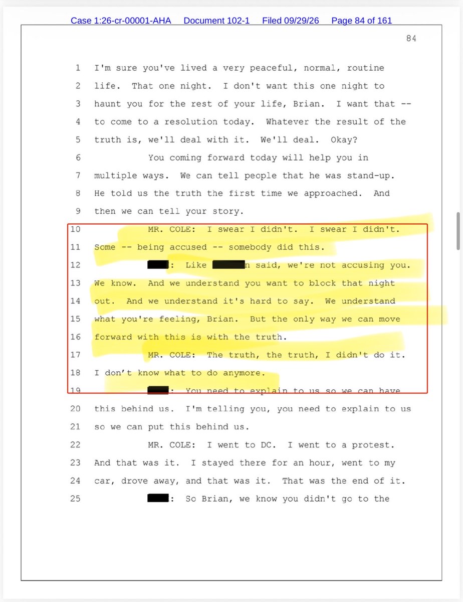 thevivafrei's tweet photo. I am reading through Brian Cole Jr.’s “confession”.

I thought it was going to be bad for the FBI.

It’s beyond bad. It’s literally your wildest nightmares.

Straight out of House of Cards-level abuse.

The worst scene you can imagine of FBI corruption on steroids. A caricature of the Hollywood villainizing of FBI/federal abuse.

I can’t even reduce the number of highlights to show how disgusting this is.

This is the worst thing I’ve ever seen in my life.

And this is what the FBI is relying on for the so “confession”.