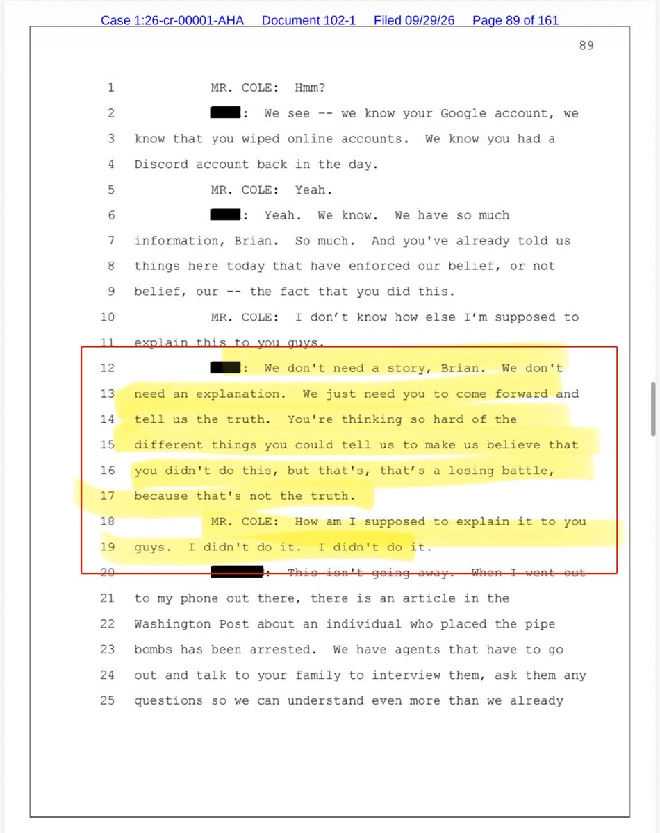 thevivafrei's tweet photo. I am reading through Brian Cole Jr.’s “confession”.

I thought it was going to be bad for the FBI.

It’s beyond bad. It’s literally your wildest nightmares.

Straight out of House of Cards-level abuse.

The worst scene you can imagine of FBI corruption on steroids. A caricature of the Hollywood villainizing of FBI/federal abuse.

I can’t even reduce the number of highlights to show how disgusting this is.

This is the worst thing I’ve ever seen in my life.

And this is what the FBI is relying on for the so “confession”.