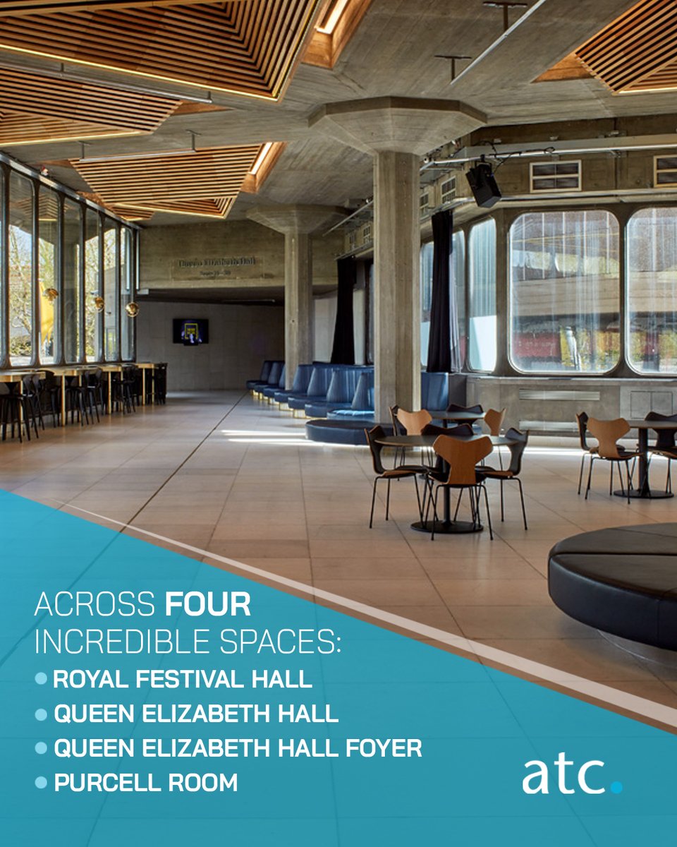 atcommunication's tweet photo. 🎉 ATC has been named a preferred AV supplier for commercial events at @southbankcentre 

Four distinctive spaces. A partnership built over years. We’re proud to be part of what’s next.

Follow ATC for updates! 🙌

#SouthbankCentre #EventProduction #AVHire https://t.co/MFfEtWoLV6