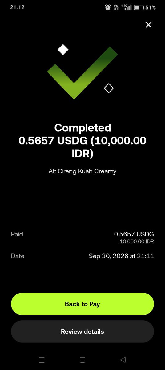 dzlpangersa's tweet photo. Asyik banget fitur Pay di OKX exchange ini bisa belanja/jajan tanpa convert manual ke IDR sudah otomatis dengan metode QRIS caranya cukup buka aplikasi OKX exchange lalu masuk ke menu Pay dan depositkan dengan token USDG kemudian Scan QRIS nya dan proses bayar.
#OKXPaysosmed https://t.co/7h5ptHj263