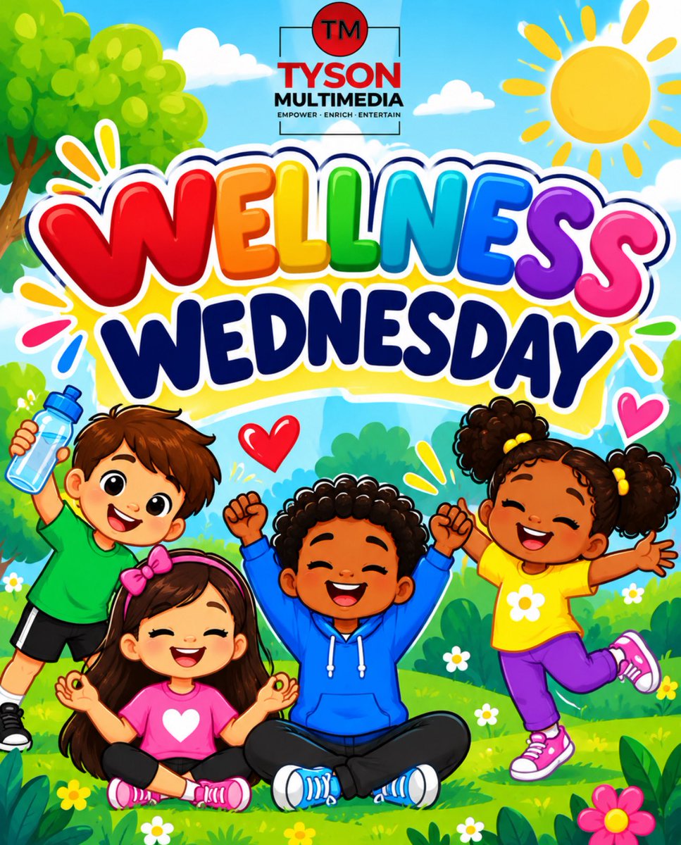 tysonmultimedia's tweet photo. Wellness starts with the little things! Encourage kids to move, hydrate, smile, and make healthy choices that help their minds and bodies thrive. 💧💪😊 Let’s make every day a chance to feel our best!

#WellnessForKids #HealthyHabits #KidsHealth #ActiveKids #TysonMultimedia https://t.co/FIBGhAA6HG