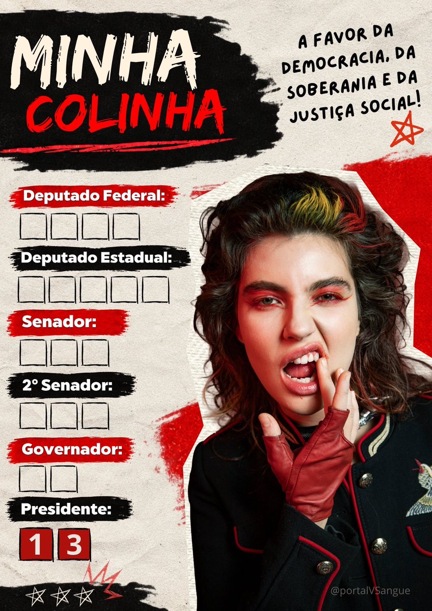 portalVSangue's tweet photo. 🚨 DEMOCRACIA EMERGENCY 🚨

Neste domingo, dia 4, tem 1º turno das eleições de 2026! 

Para ajudar vocês, fãs de #VermelhoSangue, a não esquecer nenhum voto, preparamos estas colinhas personalizadas! Escolha a sua, preencha com os números dos seus candidatos e bora participar da festa da democracia! ❤️‍🔥

Votem com consciência, pela democracia, pela soberania nacional e pela justiça social. Votem em mulheres, pessoas da comunidade LGBTQIA+ e pessoas negras.

O Brasil conta com vocês! ⭐️

#Eleições2026