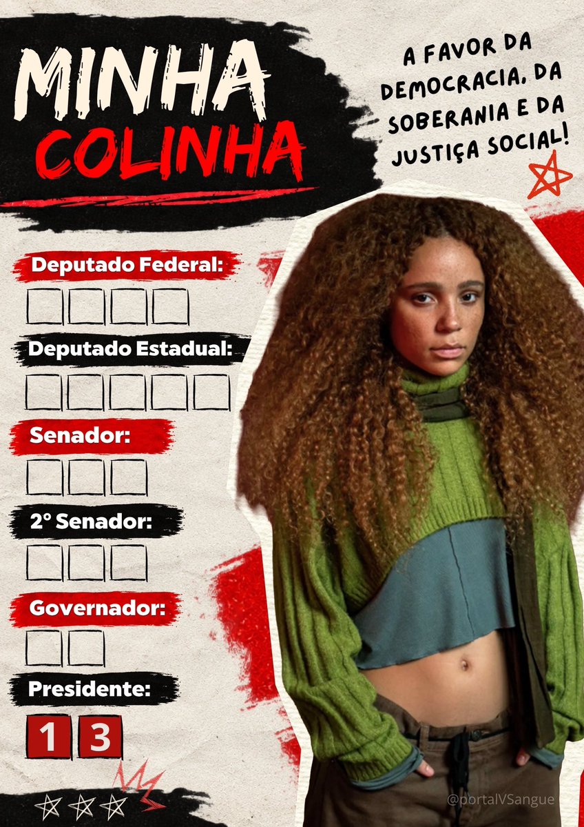 portalVSangue's tweet photo. 🚨 DEMOCRACIA EMERGENCY 🚨

Neste domingo, dia 4, tem 1º turno das eleições de 2026! 

Para ajudar vocês, fãs de #VermelhoSangue, a não esquecer nenhum voto, preparamos estas colinhas personalizadas! Escolha a sua, preencha com os números dos seus candidatos e bora participar da festa da democracia! ❤️‍🔥

Votem com consciência, pela democracia, pela soberania nacional e pela justiça social. Votem em mulheres, pessoas da comunidade LGBTQIA+ e pessoas negras.

O Brasil conta com vocês! ⭐️

#Eleições2026