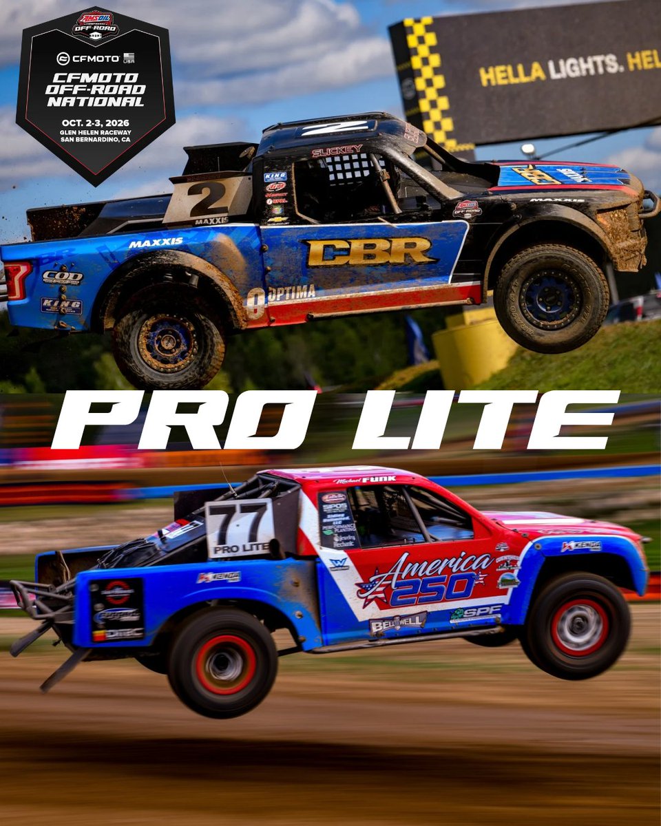 ChampsOffRoad's tweet photo. The rivalry in https://t.co/SPKgPc3SoJ PRO LITE is sure to make for an intense final 2 rounds of the season with a championship on the line 🏆 ⚔️

Connor Barry | 663 points
Michael Funk | -57

CFMOTO USA Off-Road National Oct 2-3, 2026 at Glen Helen Raceway https://t.co/WRkIdq5wD6