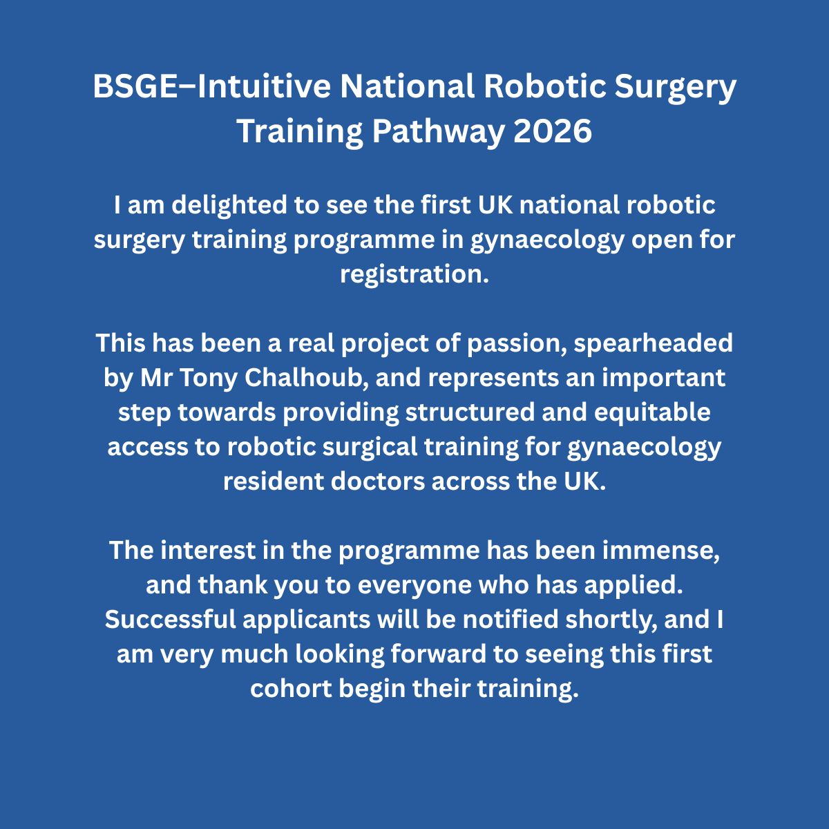 TheBSGE's tweet photo. #BSGE #PresidentUpdate #Gynaecology #Endoscopy https://t.co/LgezoWy1ov