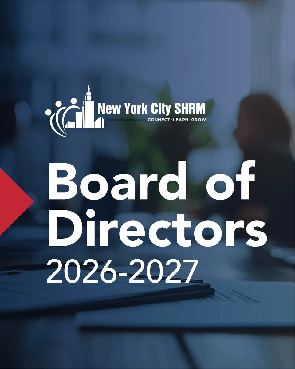 NYCSHRM's tweet photo. Thank you to our outgoing Board members for their leadership and service, and congratulations to the 2026–2027 NYC SHRM Board of Directors!

We’re excited to welcome this outstanding group of HR leaders who will help shape the future of our chapter and continue advancing the HR profession across New York City. We look forward to another year of learning, collaboration, and impact under their leadership.

Please join us in congratulating the new Board! 👏

Learn more about our Board of Directors and meet the team: https://t.co/SwHCXpqU0w

#NYCSHRM #SHRM #HRLeadership #Leadership #HumanResources