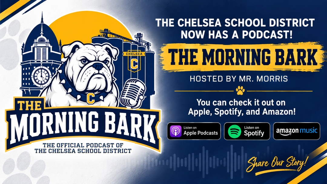 BeachMiddle's tweet photo. Did you know the CSD now has a podcast? Be sure to check out "The Morning Bark". This week's episode features the Chelsea HS Band. 

Next week we have Independence Hall students from CHS as well as students from ALL CSD buildings talking about spirit week!

Be sure to subscribe! https://t.co/a1vGGjjP80