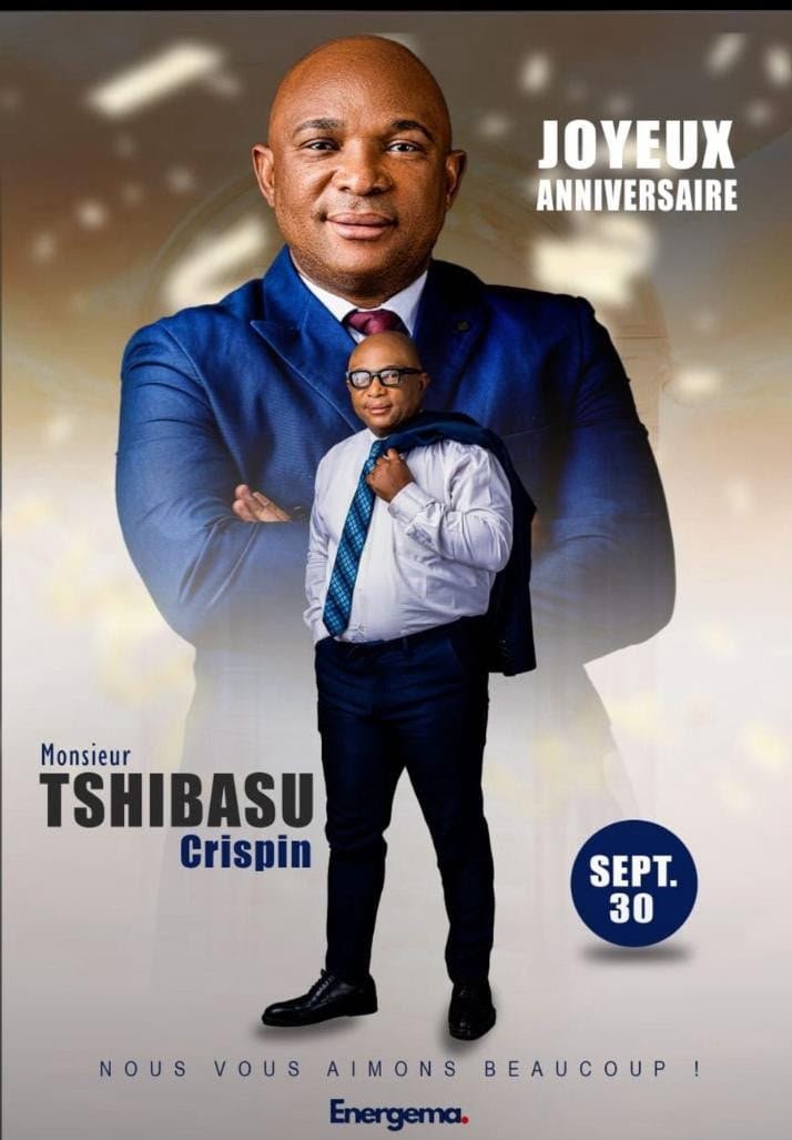SacreeVision1's tweet photo. Joyeux anniversaire, Monsieur le DG Crispin Tshibasu!
Toute l’équipe de la SV Télévision vous souhaite une année remplie de santé, de réussite et de bénédictions. Que Dieu vous accompagne et vous accorde encore plus de succès dans vos projets.Avec toute notre considération 🥂🥳 https://t.co/5aApvPRBeH