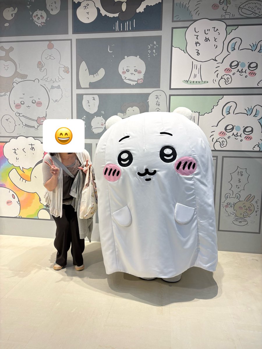 monkichi_4126's tweet photo. グリーティング
最初ハチウサだったけど、ハチはお時間になってしまって帰っちゃって🥹入れ替わりでちいが出てきてくれました😊ぼっち参戦故荷物いっぱいで恥ずい😳お化けバージョンでウサもちいちゃん色に👻笑  コーフンして頭ボンボンしちゃってごめんね🙏2人とも💦 https://t.co/QUA5LtdijD