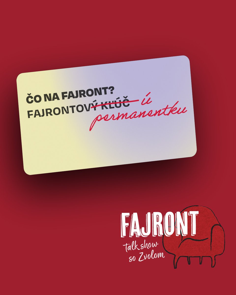 panJan37's tweet photo. Čo na Fajront? Permanentku🎟️

V Malom Berlíne prvýkrát ponúkame permanentku na našu talkshow Fajront. Na troch jesenných častiach ušetríte, chytíte si svoje miesto a podporíte vaše obľúbené kultúrne centrum 😉 

👉Viac o permanentke:
https://t.co/KEhBJnZlCV https://t.co/x7Pduu3riR